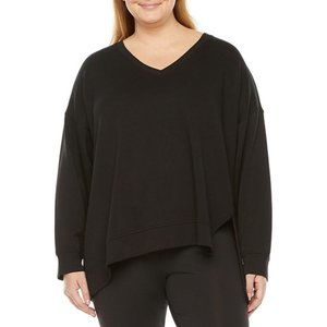 Stylus Plus Asymmetrical Womens V Neck Long Sleeve shirt